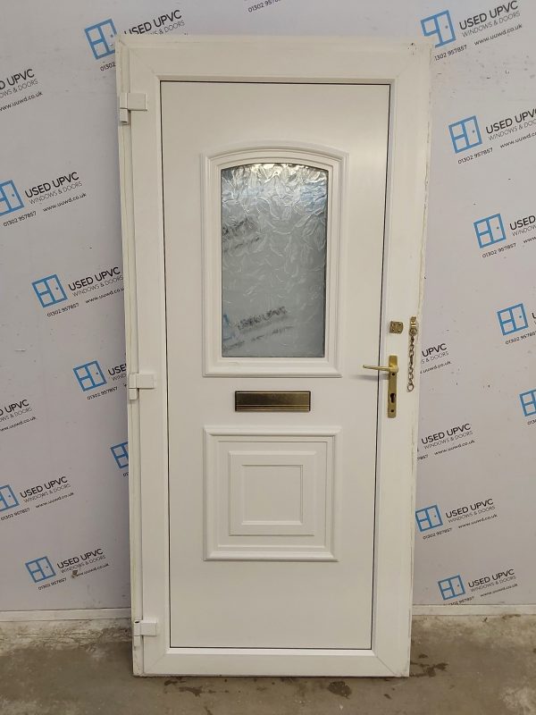 Used White Upvc Front Door 975mm x 2125mm 0440 - Image 2