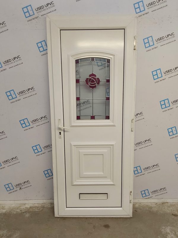 Used White Upvc Front Door 855mm x 2080mm C7D022 - Image 2