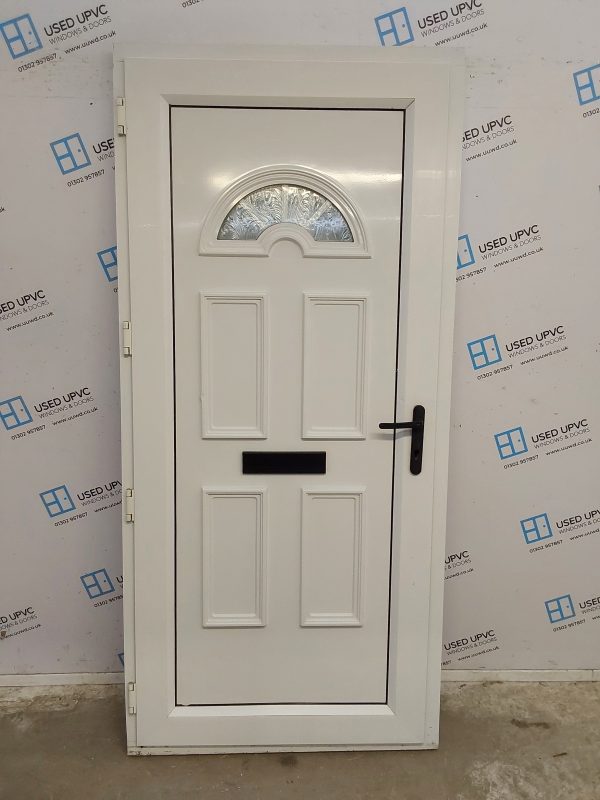 Used White Upvc Front Door 975mm x 2100mm 0738 - Image 2