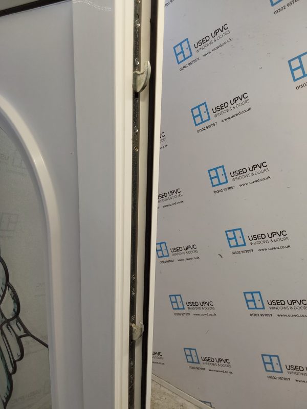 Used White Upvc Front Door And Side Panel 1210mm x 2065mm (Reduce To 2040mm) DS033 - Image 4