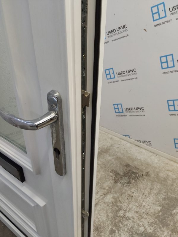 Used White Upvc Front Door And Side Panel 1210mm x 2065mm (Reduce To 2040mm) DS033 - Image 5