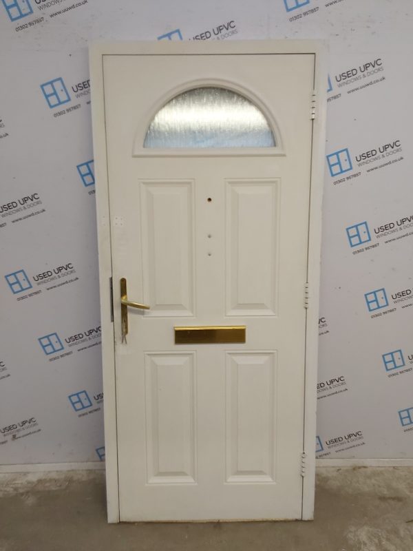 Used White Composite Front Door 910mm x 2000mm C7D028 - Image 2