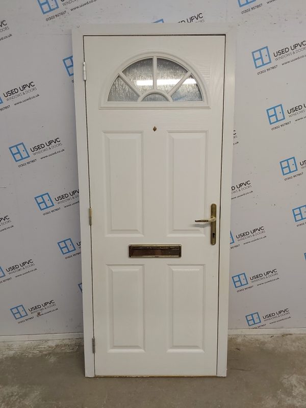 Used White Composite Front Door 860mm x 2010mm C7D029 - Image 2