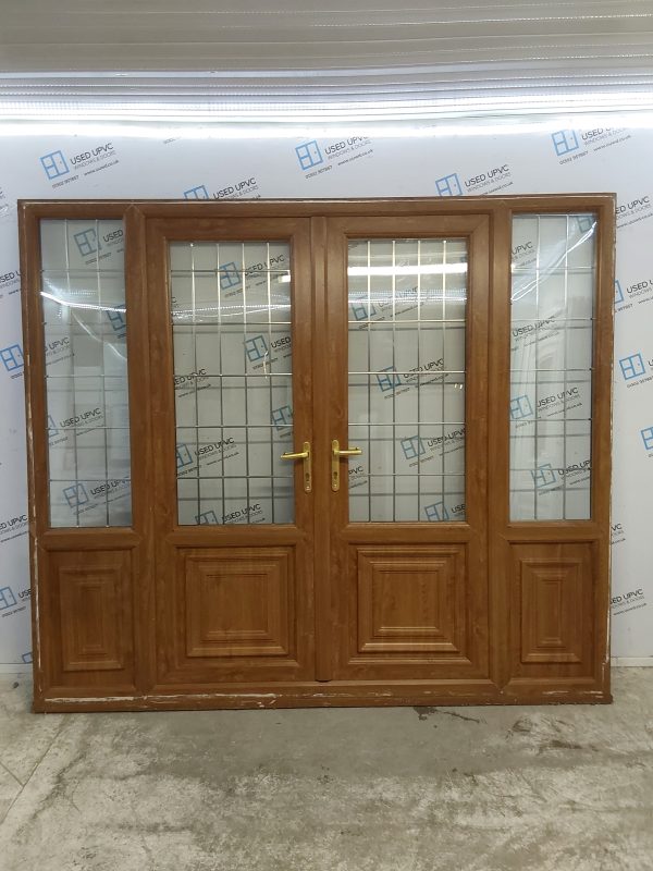 Used Oak Upvc French Doors And Side Panels 2425mm x 2110mm EA6 - Image 2
