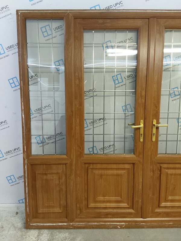 Used Oak Upvc French Doors And Side Panels 2425mm x 2110mm EA6 - Image 12