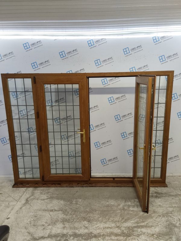 Used Oak Upvc French Doors And Side Panels 2430mm x 1770mm EA12 - Image 3