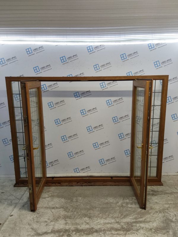 Used Oak Upvc French Doors And Side Panels 2430mm x 1770mm EA12 - Image 4