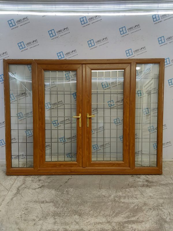 Used Oak Upvc French Doors And Side Panels 2430mm x 1770mm EA12 - Image 2