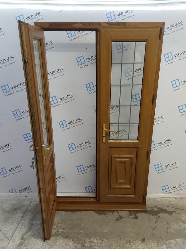Used Oak Upvc French Doors 1195mm x 2095mm EA19 - Image 3
