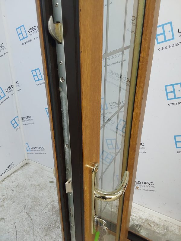 Used Oak Upvc French Doors 1200mm x 2070mm EA20 - Image 6