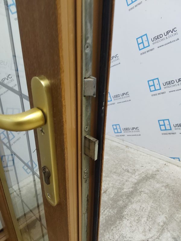 Used Oak Upvc French Doors 1200mm x 1940mm EA22 - Image 12
