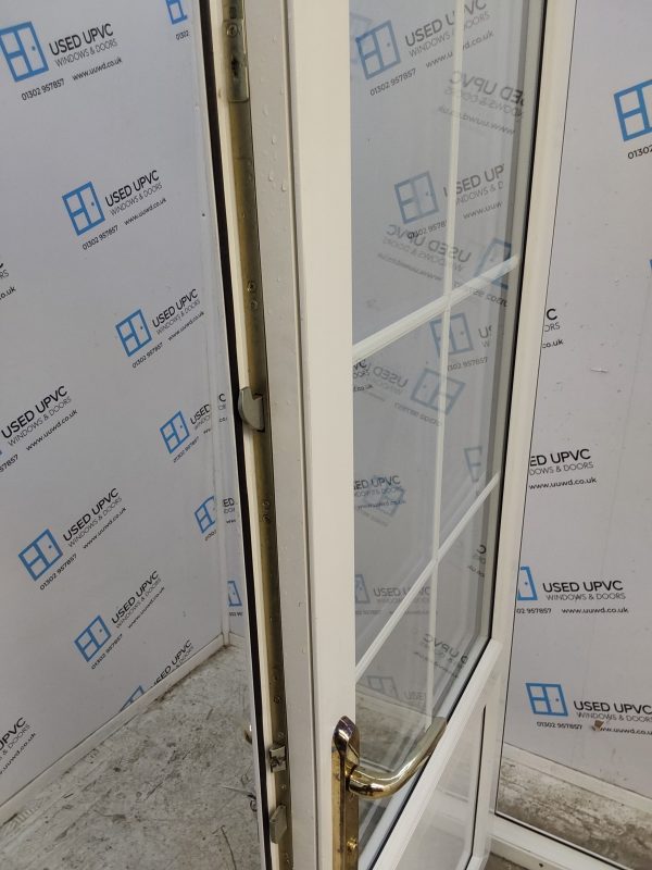 Used White Upvc French Doors 1670mm x 2165mm EA10 - Image 6