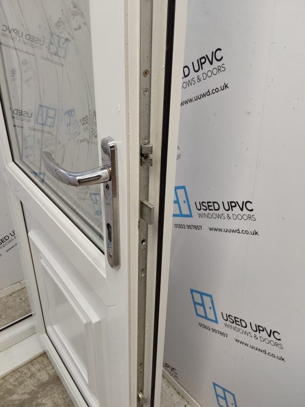 Used White Upvc Back Door (Outwards Opening) 860mm x 2105mm 0612 - Image 4