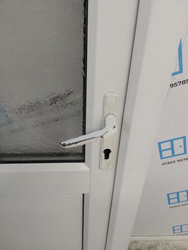 Used White Upvc Back Door 840mm x 2030mm (Reduce To 820mm) 0434 - Image 13