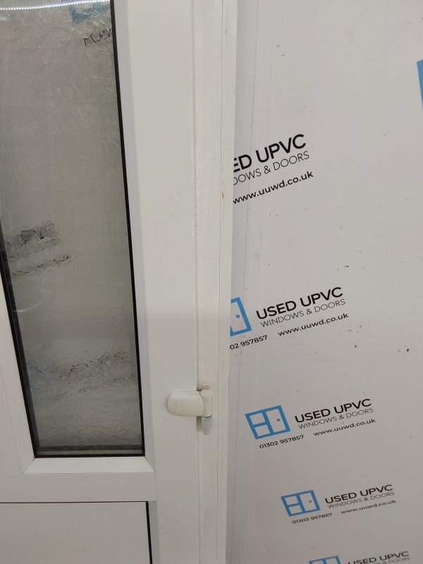 Used White Upvc Back Door 840mm x 2030mm (Reduce To 820mm) 0434 - Image 11