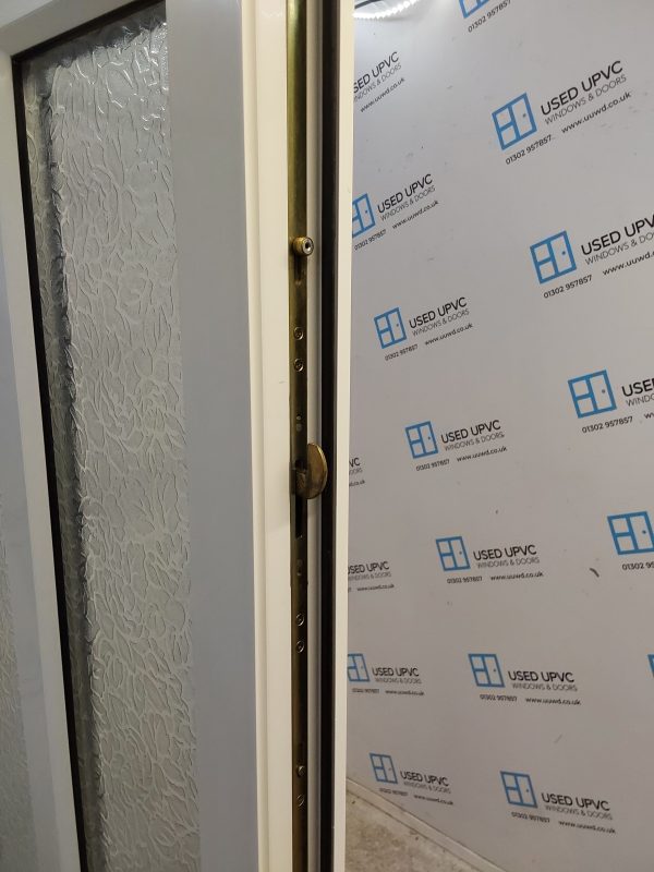 Used White Upvc Back Door 840mm x 2030mm (Reduce To 820mm) 0434 - Image 4