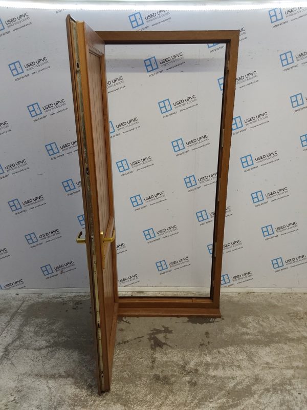 Used Oak Upvc Back Door (Outwards Opening) 925mm x 2100mm 0261 - Image 2