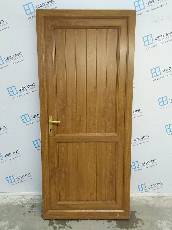 Used Oak Upvc Back Door (Outwards Opening) 925mm x 2100mm 0261 - Image 6