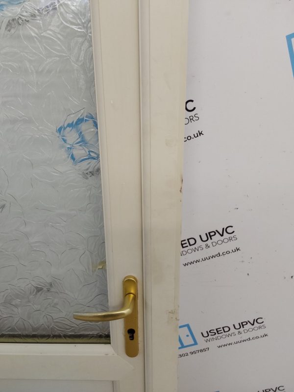 Used Cream Upvc Back Door 920mm x 2120mm 0247 - Image 9