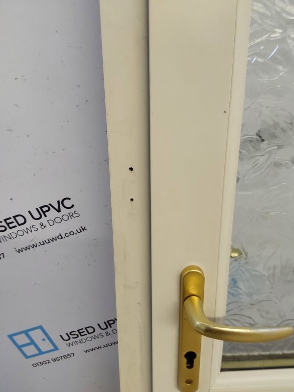 Used Cream Upvc Back Door 920mm x 2120mm 0247 - Image 12