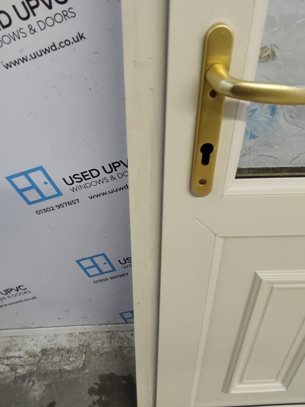 Used Cream Upvc Back Door 920mm x 2120mm 0247 - Image 7