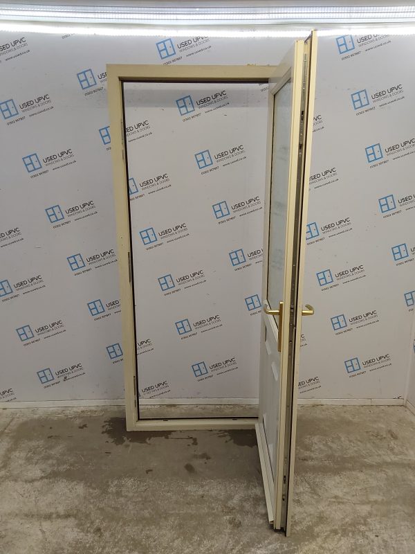 Used Cream Upvc Back Door 920mm x 2120mm 0247 - Image 3