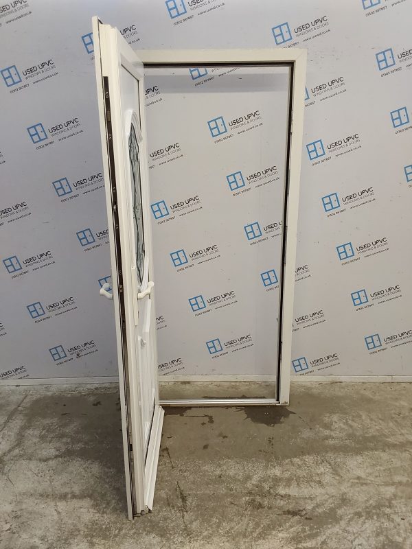 Used White Upvc Back Door 905mm x 2010mm 0172 - Image 3