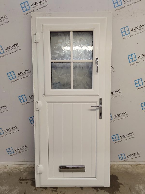 Used Rosewood Upvc Stable Door 910mm x 2065mm (Reduce To 880mm x 2050mm) C7D004 - Image 2