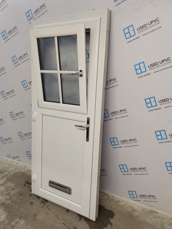 Used Rosewood Upvc Stable Door 910mm x 2065mm (Reduce To 880mm x 2050mm) C7D004 - Image 3