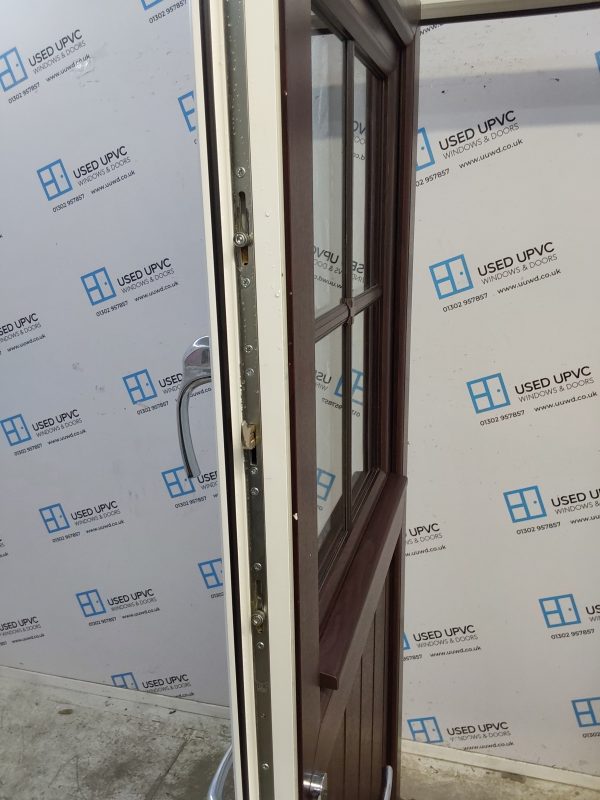 Used Rosewood Upvc Stable Door 910mm x 2065mm (Reduce To 880mm x 2050mm) C7D004 - Image 6