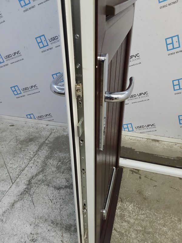 Used Rosewood Upvc Stable Door 910mm x 2065mm (Reduce To 880mm x 2050mm) C7D004 - Image 7