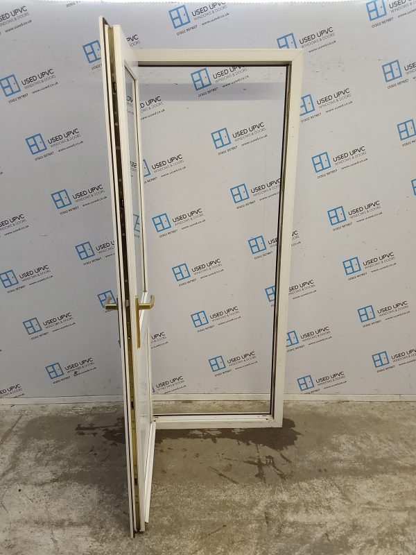 Used White Upvc Back Door 840mm x 2040mm C7D015 - Image 3