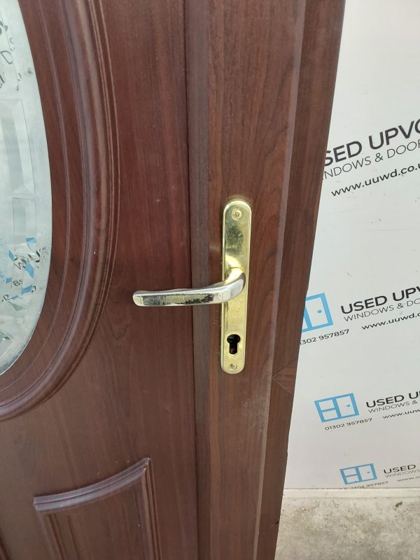 Used Rosewood Upvc Back Door 920mm x 2020mm C7D030 - Image 7