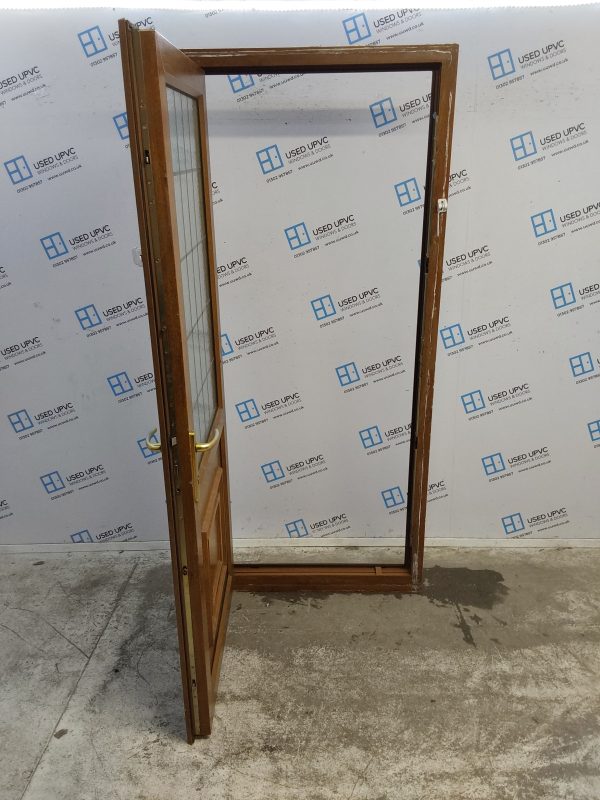 Used Oak Upvc Back Door 900mm x 2100mm C7D038 - Image 3