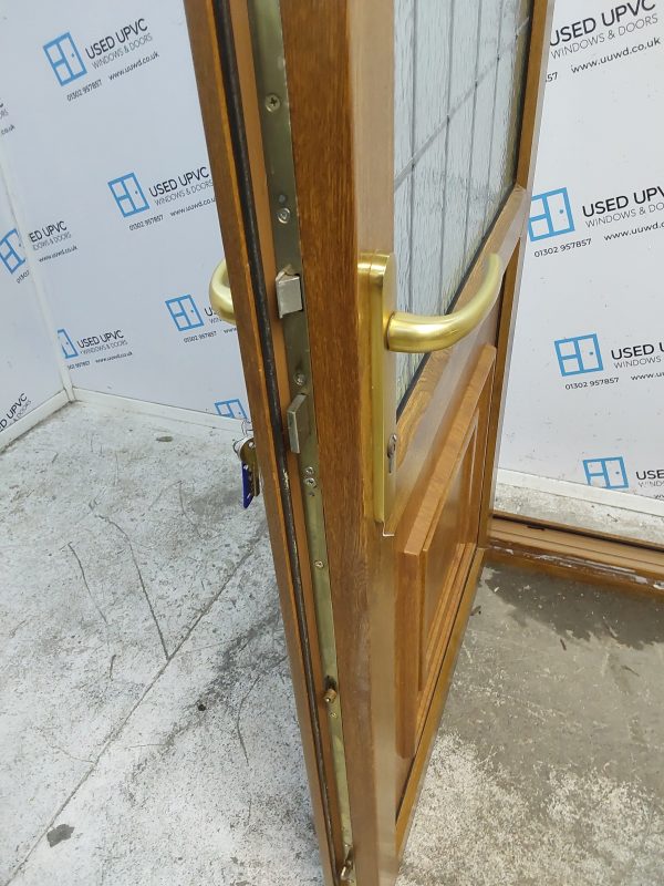 Used Oak Upvc Back Door 900mm x 2105mm C7D039 - Image 5