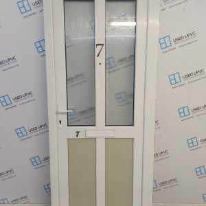 Used White Upvc Front Door 900mm x 2150mm (reduce to 870mm) 0597