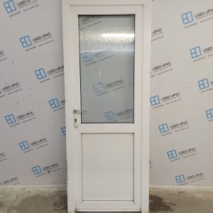 Used White Upvc Back Door 800mm x 2035mm 0123