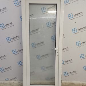 Used White Upvc Full Glass Door 870mm x 2085mm 0523
