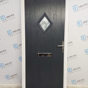 Used Anthracite Grey Composite Front Door 950mm x 2095mm 0836
