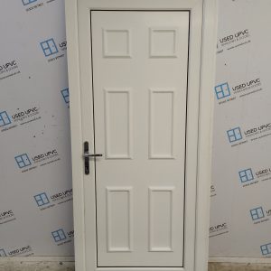 Used White Upvc Back Door 930mm x 2010mm (Reduce To 910mm) 0122