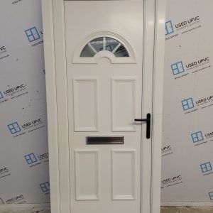 Used White Upvc Front Door 885mm x 2045mm 0578