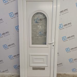 Used White Upvc Front Door 900mm x 2080mm (Reduce To 875mm) 0225