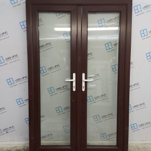 Used Woodgrain Upvc French Doors 1350mm x 2135mm EA36