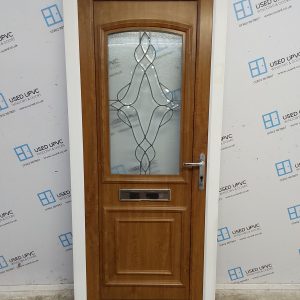 Used Oak Upvc Front Door 850mm x 2040mm 0540