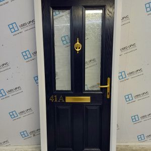 Used Dark Blue Composite Front Door 905mm x 2015mm 0551