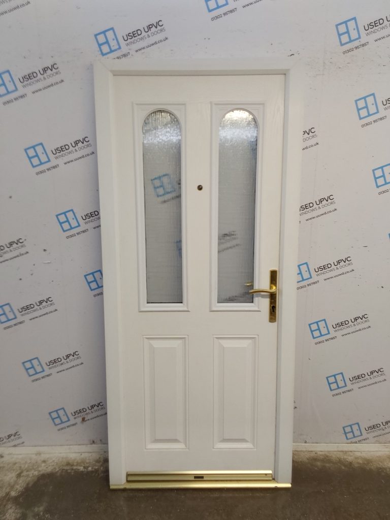 Used White Composite Back Door 910mm x 2045mm 0453 | Used UPVC Windows ...