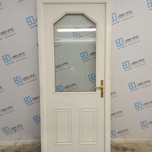 Used White Composite Back Door 905mm x 2100mm C8D37