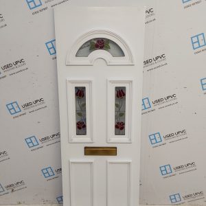 Used White Upvc Front Door Panel 626mm x 1771mm x 28mm UFDP0084