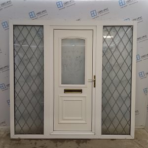 Used White Upvc Front Door And Side Panels 2160mm x 2040mm DS011