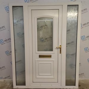 Used White Upvc Front Door And Side Panels 1645mm x 2080mm DS013